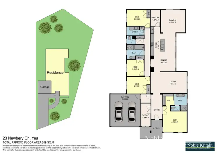 Floorplan of Homely house listing, 23 Newbery Chase, Yea VIC 3717