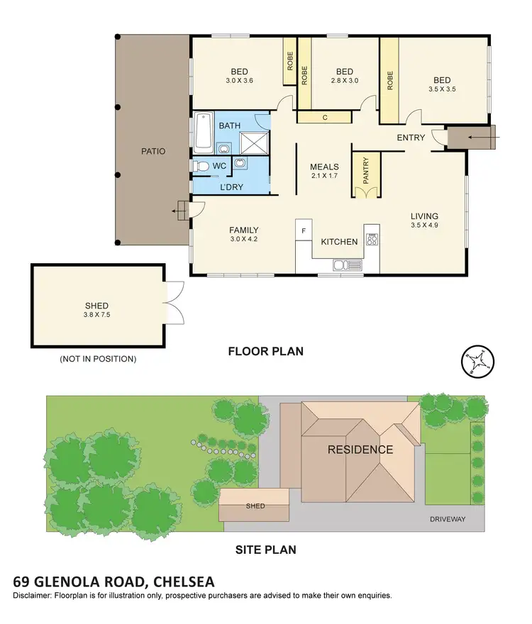 Floorplan of Homely house listing, 69 Glenola Road, Chelsea VIC 3196