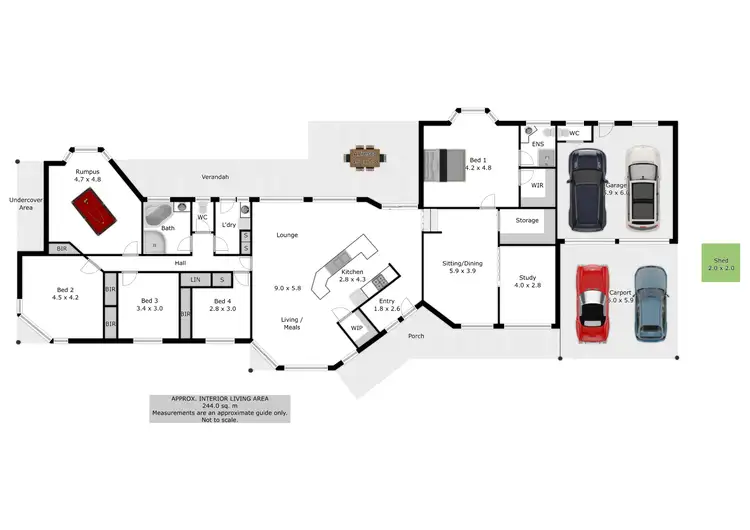 Floorplan of Homely house listing, 8 Eagle Court, Wodonga VIC 3690
