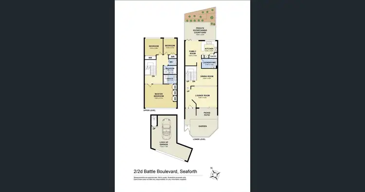 Floorplan of Homely townhouse listing, 2/2D Battle Boulevard, Seaforth NSW 2092