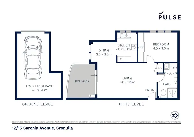 Floorplan of Homely unit listing, 12/15 Caronia Avenue, Cronulla NSW 2230
