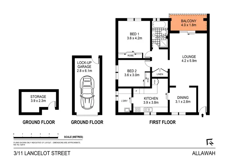 Floorplan of Homely apartment listing, 3/11 Lancelot Street, Allawah NSW 2218