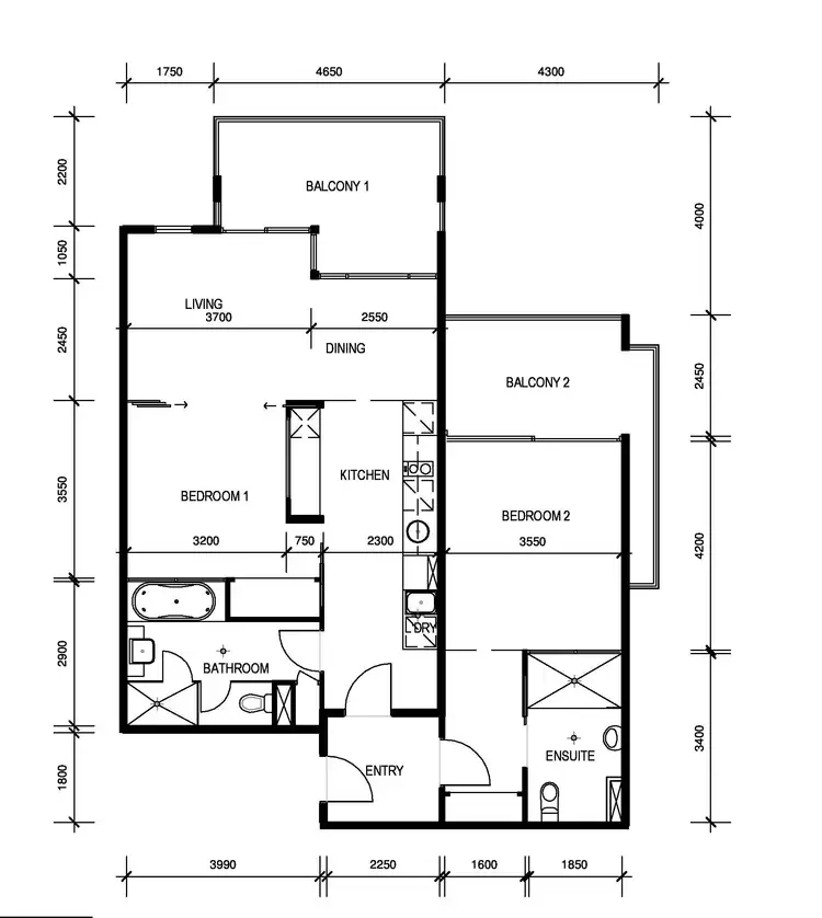 Floorplan of Homely apartment listing, 7011-12/1-25 Bells Boulevard, Kingscliff NSW 2487