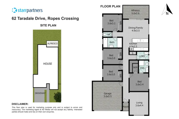 Floorplan of Homely house listing, 62 Taradale Drive, Ropes Crossing NSW 2760
