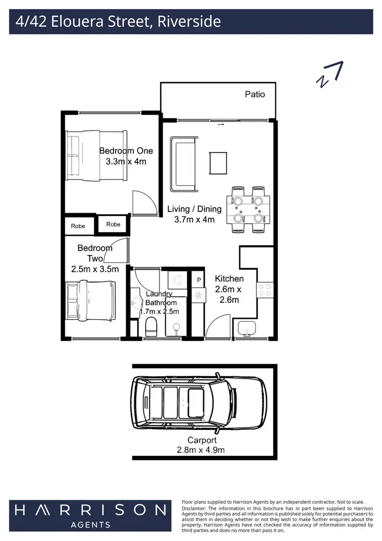 Floorplan of Homely unit listing, 4/42 Elouera Street, Riverside TAS 7250