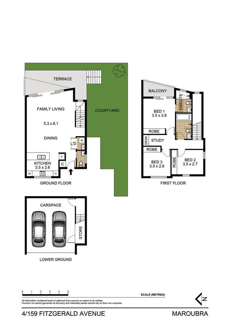 Floorplan of Homely townhouse listing, 4/159 Fitzgerald Avenue, Maroubra NSW 2035
