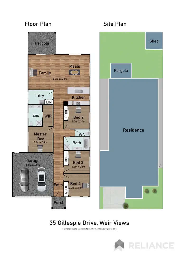 Floorplan of Homely house listing, 35 Gillespie Drive, Weir Views VIC 3338