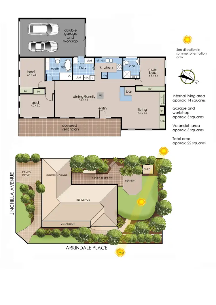 Floorplan of Homely house listing, 1 Arkindale Place, Frankston South VIC 3199