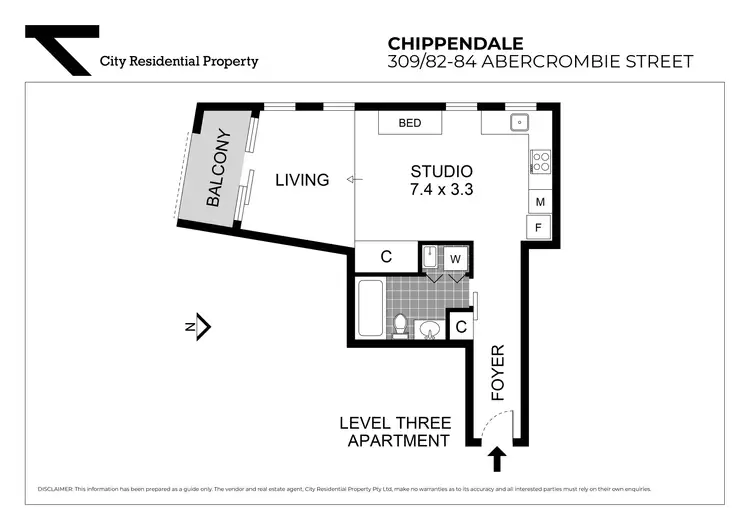 Floorplan of Homely apartment listing, 309/82-84 Abercrombie Street, Chippendale NSW 2008