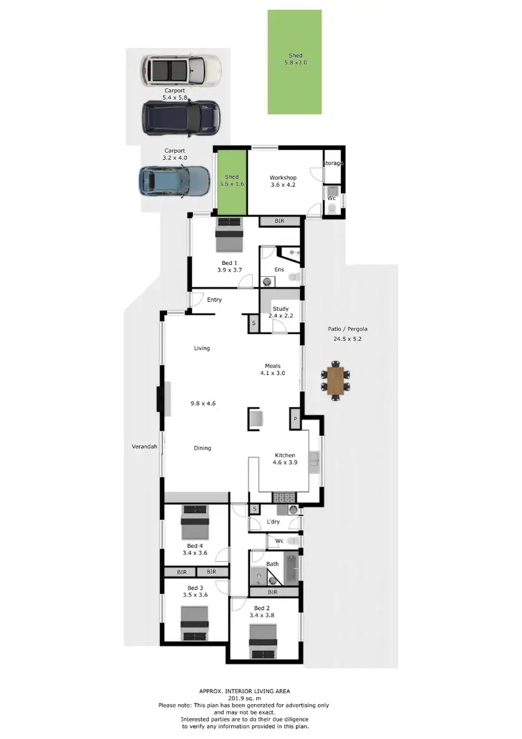 Floorplan of Homely house listing, 3401 Myrtleford Yackandandah Road, Yackandandah VIC 3749