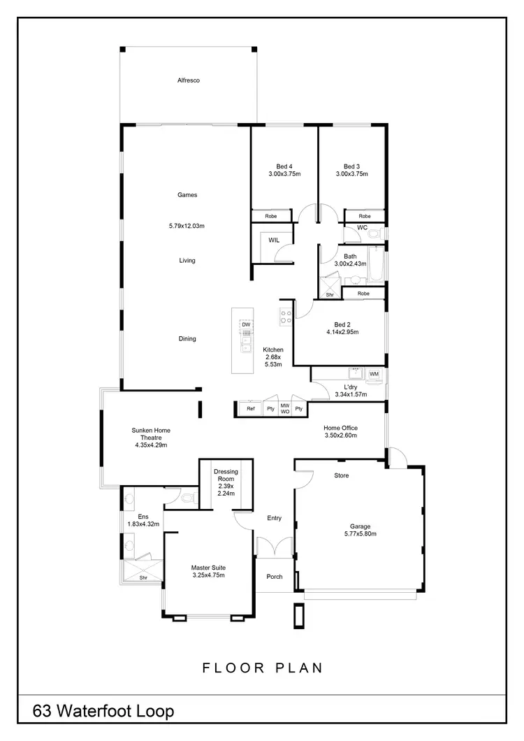 Floorplan of Homely house listing, 63 Waterfoot Loop, Canning Vale WA 6155