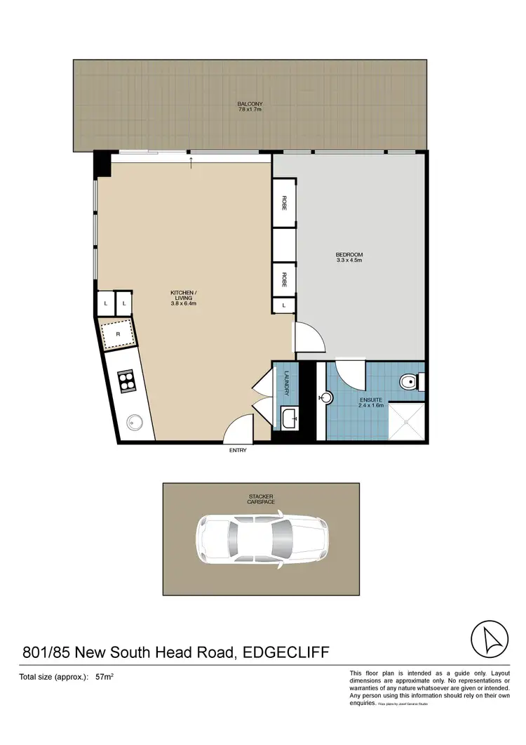 Floorplan of Homely apartment listing, 801/85 New South Head Road, Edgecliff NSW 2027