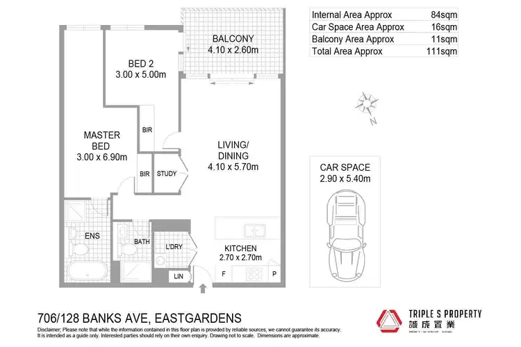 Floorplan of Homely apartment listing, 706/128 Banks Avenue, Eastgardens NSW 2036