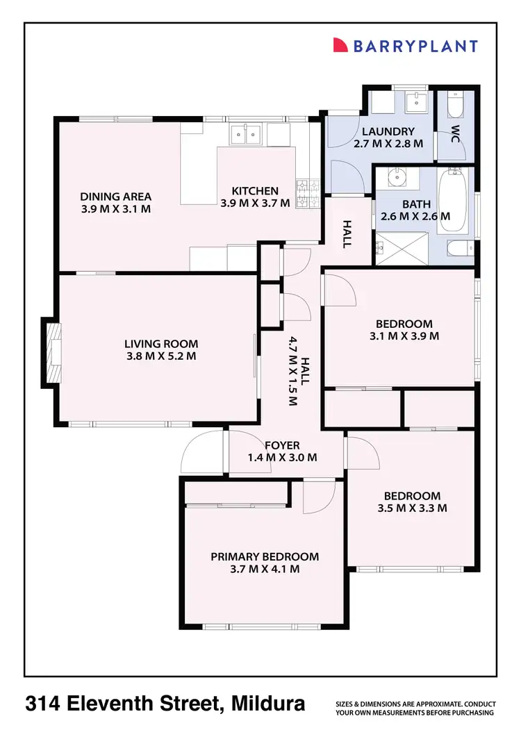 Floorplan of Homely house listing, 314 Eleventh Street, Mildura VIC 3500