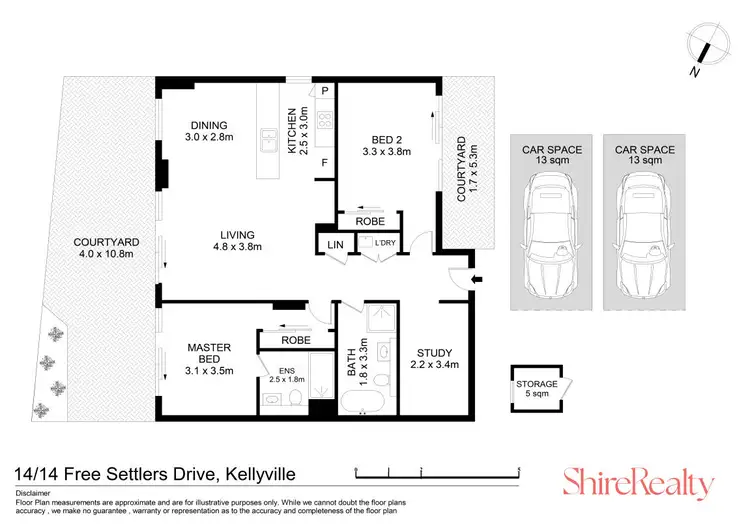 Floorplan of Homely unit listing, 14/14 Free Settlers Drive, Kellyville NSW 2155