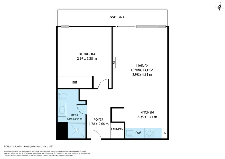 Floorplan of Homely apartment listing, 201A/1 Colombo Street, Mitcham VIC 3132