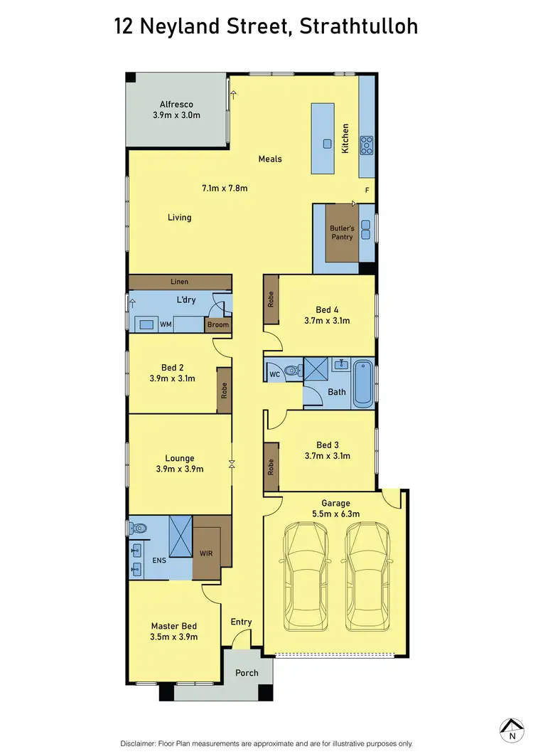 Floorplan of Homely house listing, 12 Neyland Street, Strathtulloh VIC 3338