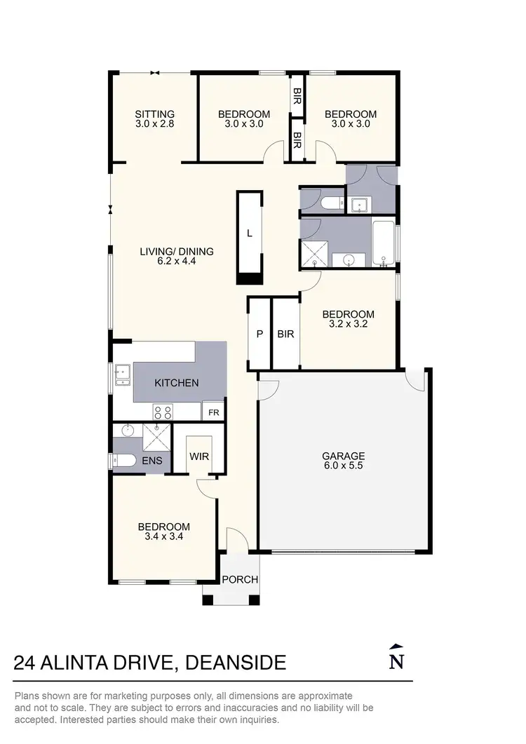 Floorplan of Homely house listing, 24 Alinta Drive, Deanside VIC 3336