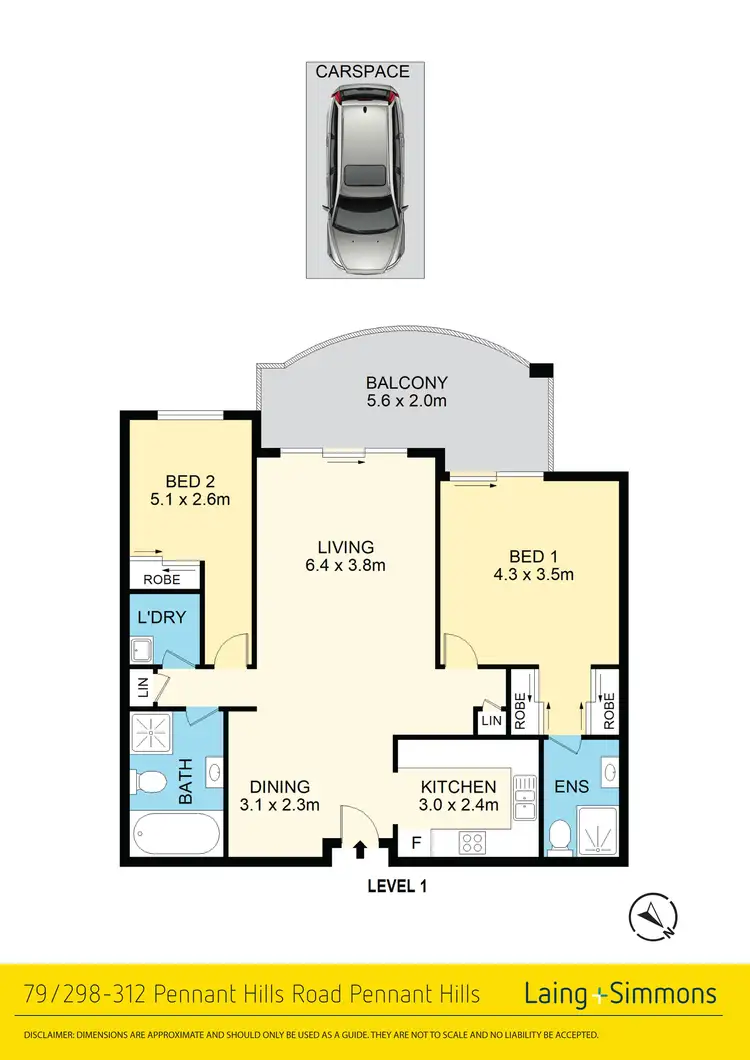 Floorplan of Homely apartment listing, 79/298-312 Pennant Hills Road, Pennant Hills NSW 2120
