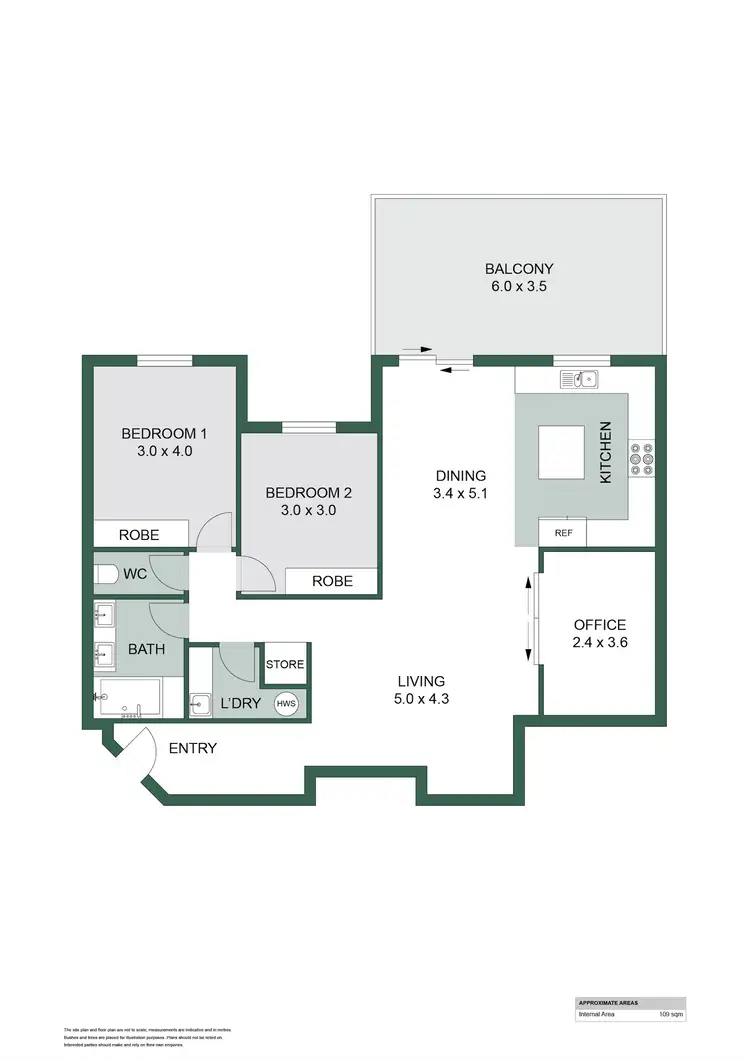 Floorplan of Homely apartment listing, 514/2-10 Greenslopes Street, Cairns North QLD 4870