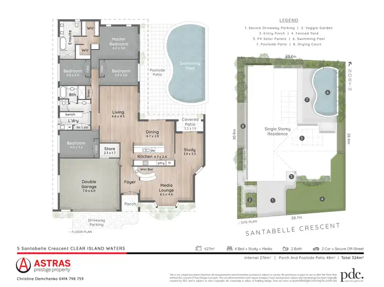 Floorplan of Homely house listing, 5 Santabelle Crescent, Clear Island Waters QLD 4226