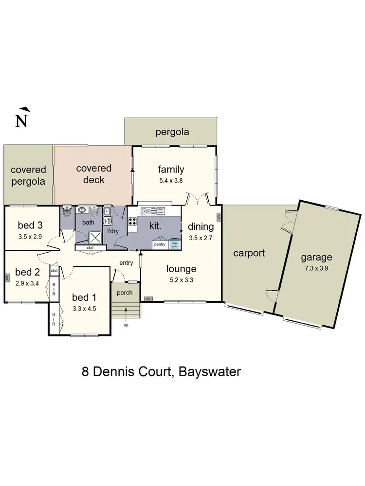 Floorplan of Homely house listing, 8 Dennis Court, Bayswater VIC 3153