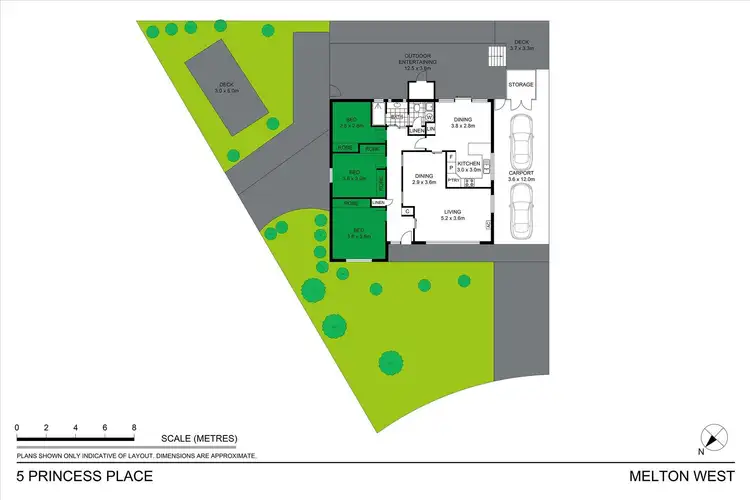 Floorplan of Homely house listing, 5 Princess Place, Melton West VIC 3337