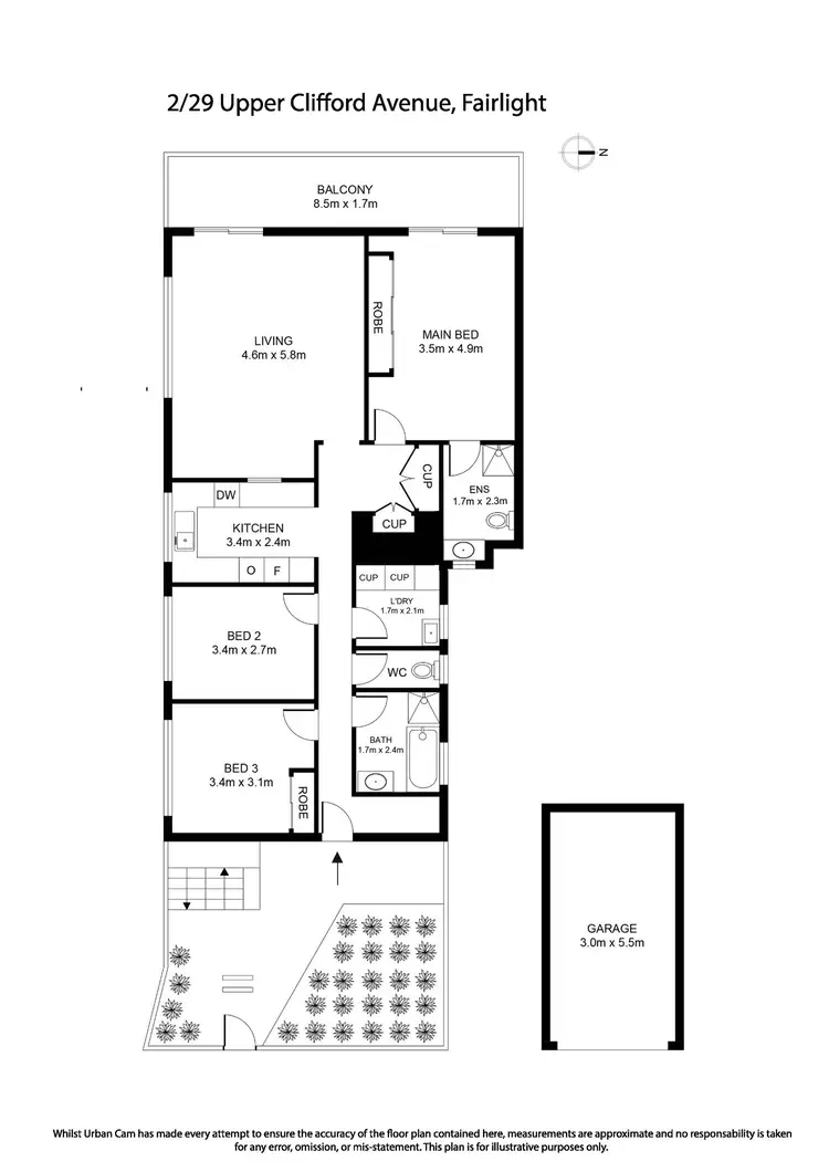Floorplan of Homely apartment listing, 2/29 Clifford Avenue, Fairlight NSW 2094