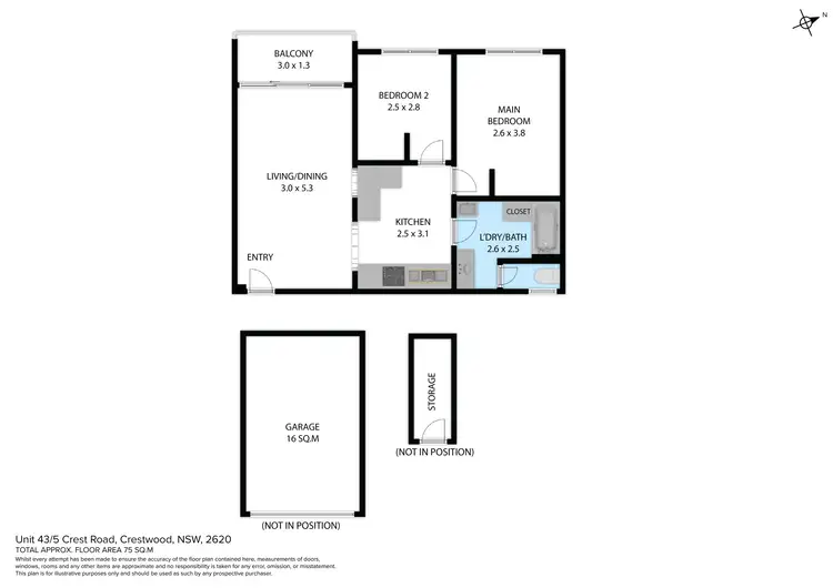 Floorplan of Homely unit listing, Level 2/43/5 Crest Road, Crestwood NSW 2620