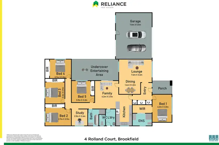 Floorplan of Homely house listing, 4 Rolland Court, Brookfield VIC 3338