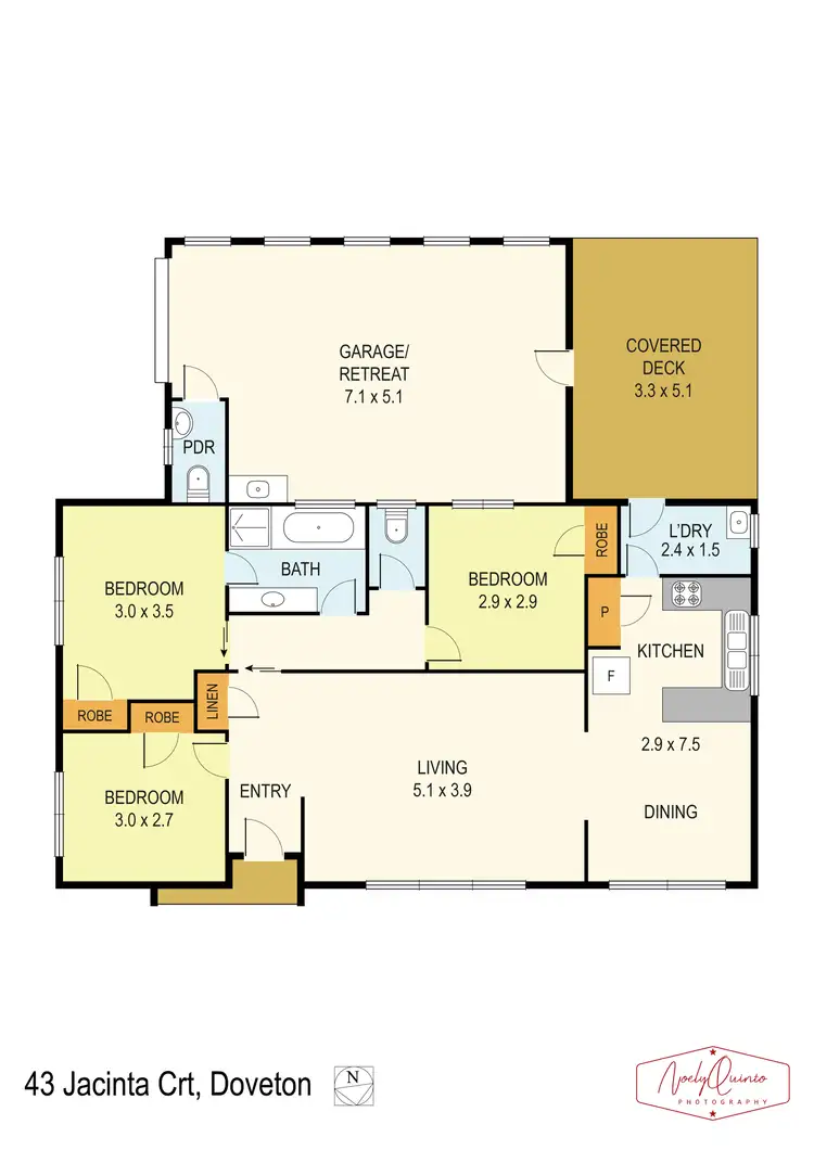Floorplan of Homely house listing, 43 Jacinta Court, Doveton VIC 3177