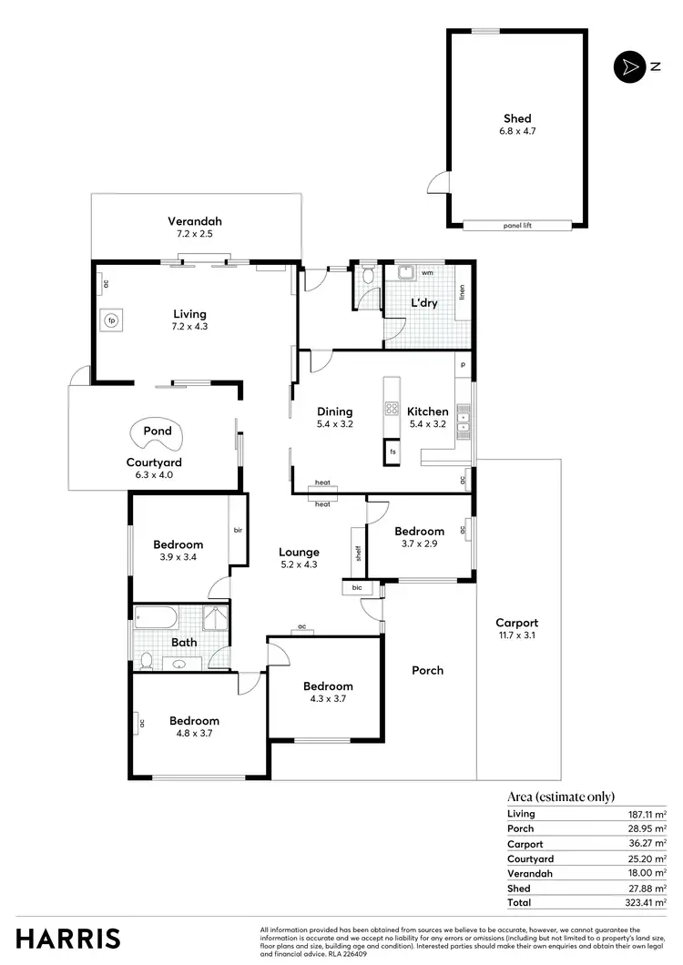 Floorplan of Homely house listing, 41 Mountbatten Terrace, Flinders Park SA 5025