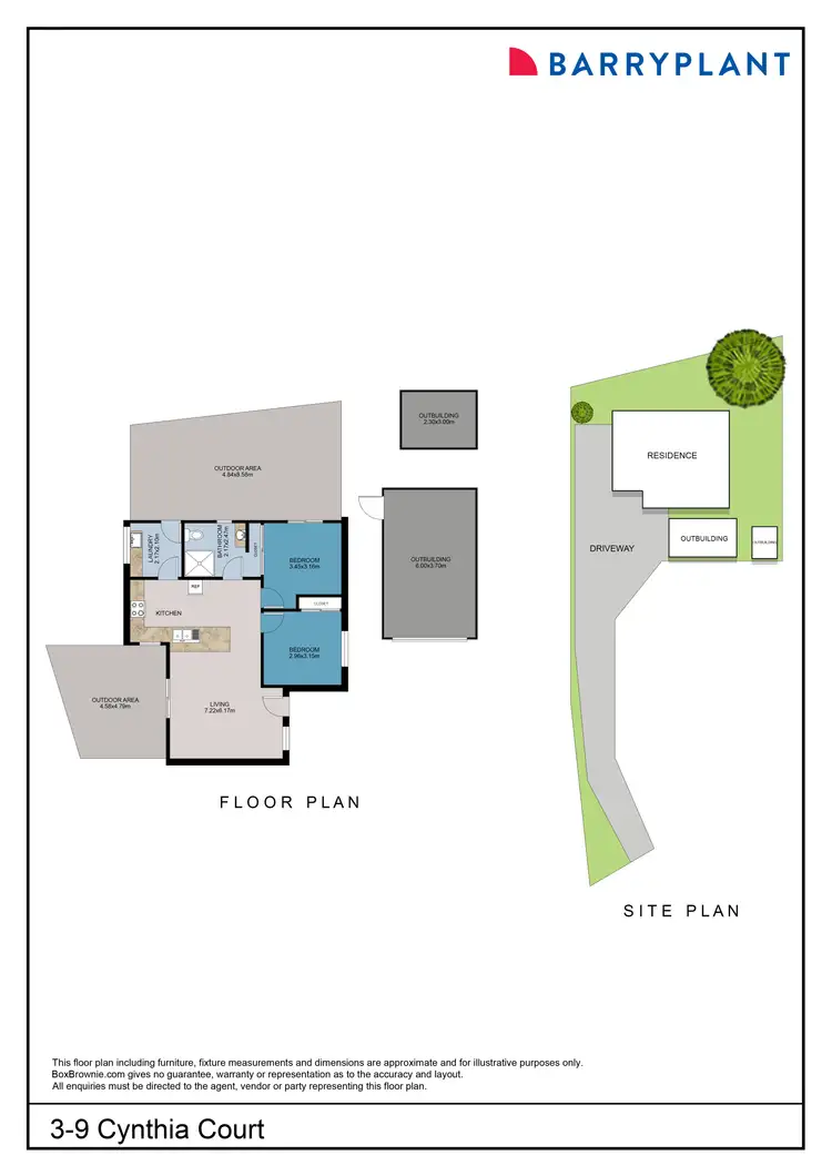 Floorplan of Homely unit listing, 3 Cynthia Close, Mildura VIC 3500