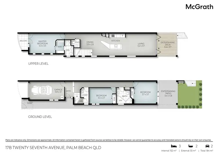 Floorplan of Homely semi-detached listing, 2/17 Twenty Seventh Avenue, Palm Beach QLD 4221