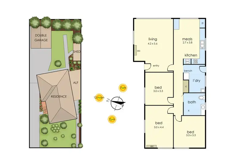 Floorplan of Homely house listing, 45 Brunning Crescent, Frankston North VIC 3200