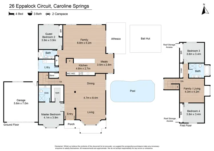 Floorplan of Homely house listing, 26 Eppalock Circuit, Caroline Springs VIC 3023
