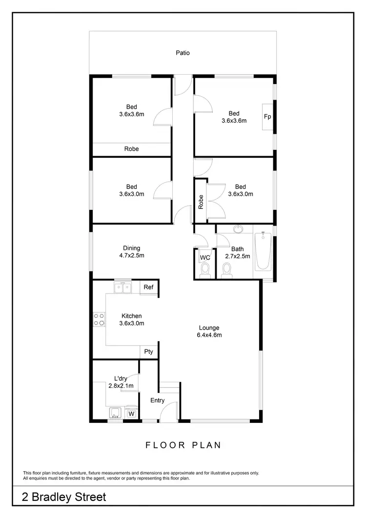 Floorplan of Homely house listing, 2 Bradley Street, Goulburn NSW 2580