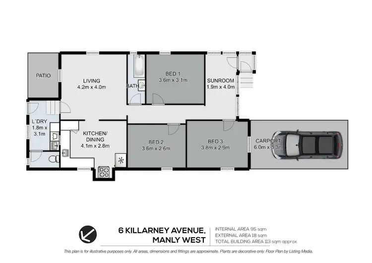 Floorplan of Homely house listing, 6 Killarney Avenue, Manly West QLD 4179