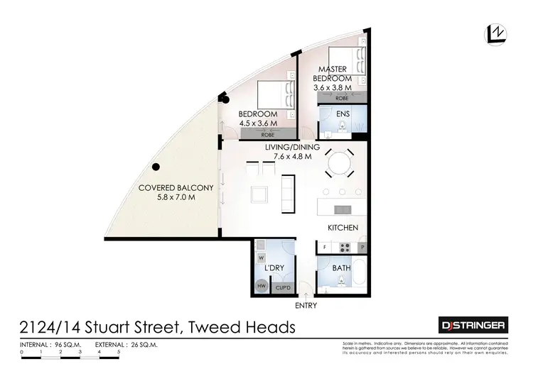 Floorplan of Homely unit listing, 2124/14-22 Stuart Street, Tweed Heads NSW 2485