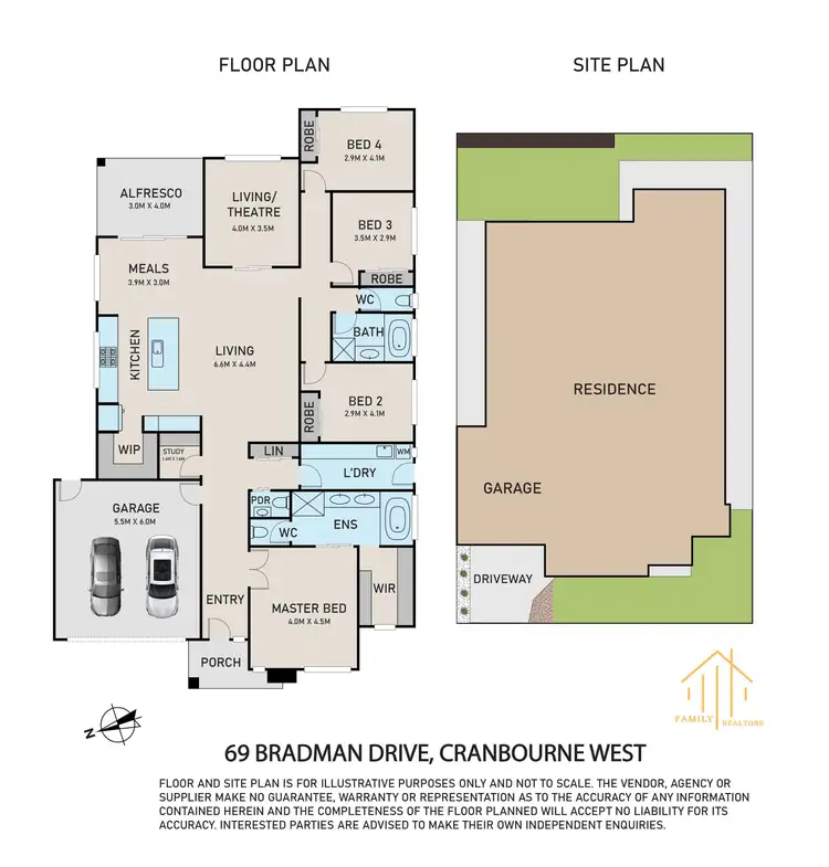 Floorplan of Homely house listing, 69 Bradman Drive, Cranbourne West VIC 3977