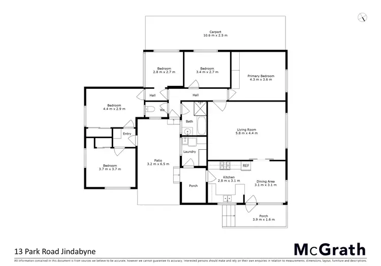 Floorplan of Homely house listing, 13 Park Road, Jindabyne NSW 2627