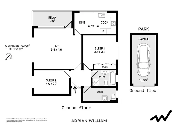 Floorplan of Homely apartment listing, 2/165 Homer Street, Earlwood NSW 2206