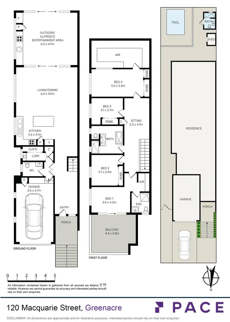 Floorplan of Homely semi-detached listing, 120 Macquarie Street, Greenacre NSW 2190