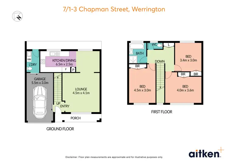 Floorplan of Homely townhouse listing, 7/1-3 Chapman Street, Werrington NSW 2747