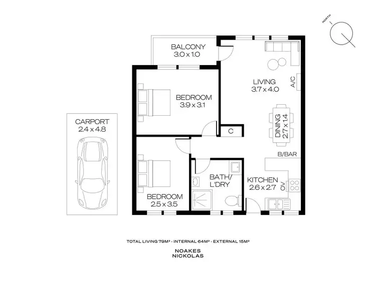 Floorplan of Homely unit listing, 6/36 Murray Terrace, Oaklands Park SA 5046