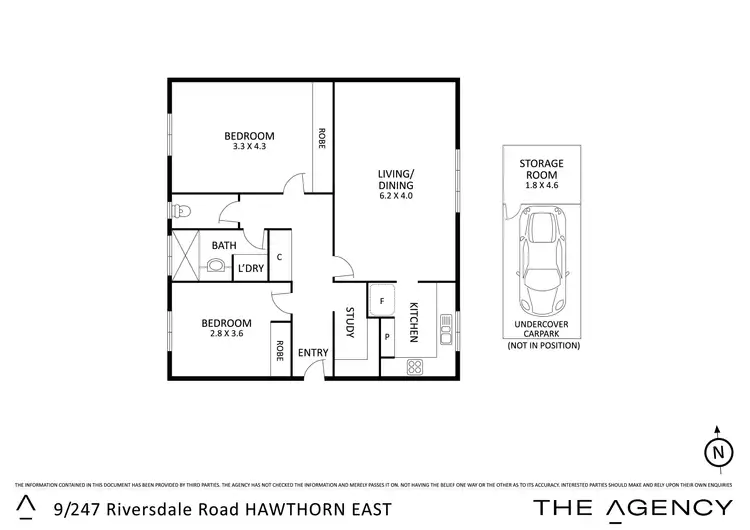 Floorplan of Homely apartment listing, 9/247 Riversdale Road, Hawthorn East VIC 3123