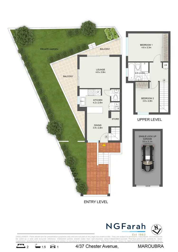 Floorplan of Homely townhouse listing, 4/37 Chester Avenue, Maroubra NSW 2035