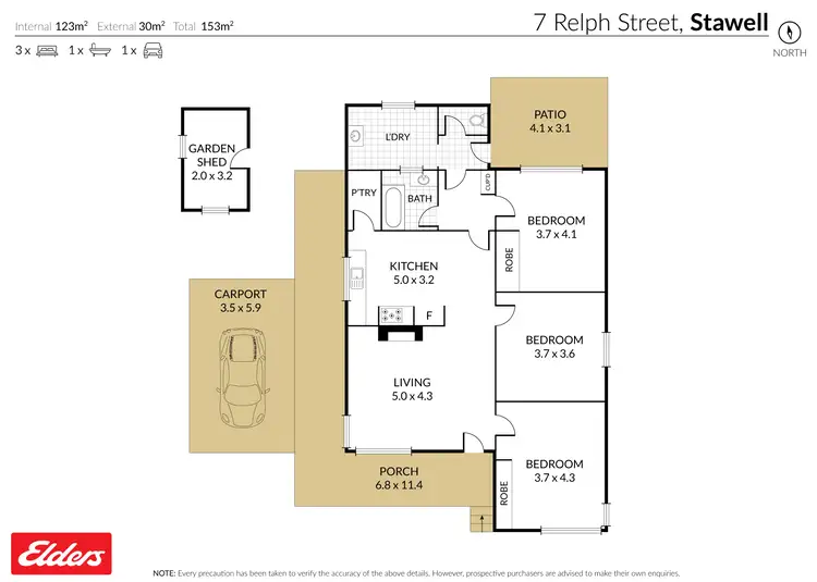 Floorplan of Homely house listing, 7 Relph Street, Stawell VIC 3380