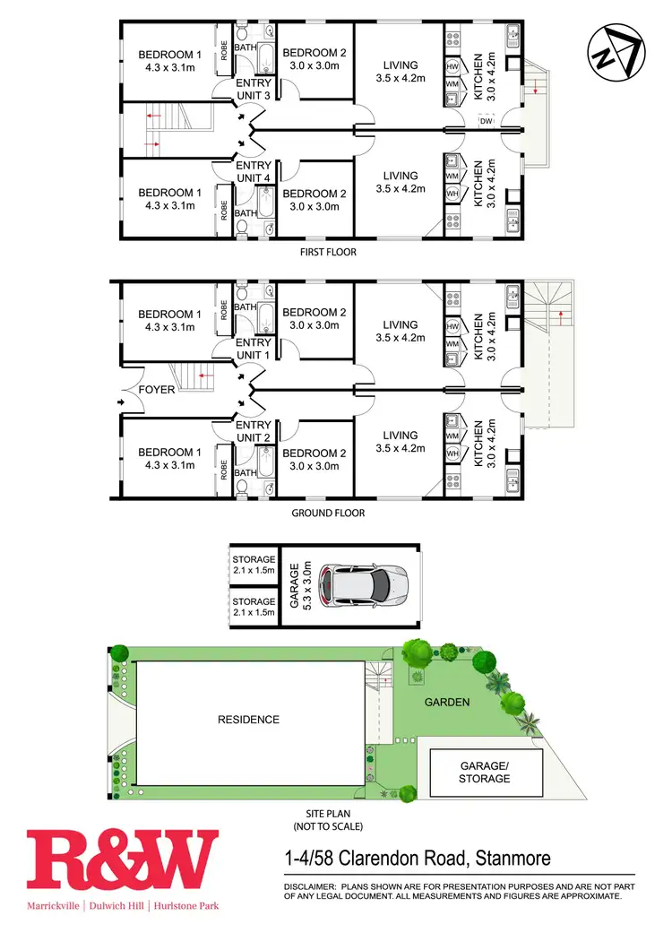 Floorplan of Homely block of units listing, 1-4/58 Clarendon Road, Stanmore NSW 2048