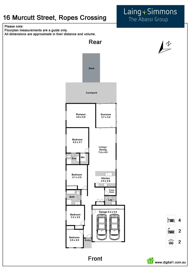 Floorplan of Homely house listing, 16 Murcutt Street, Ropes Crossing NSW 2760